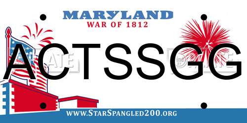 ACTSSGG Maryland License Plate