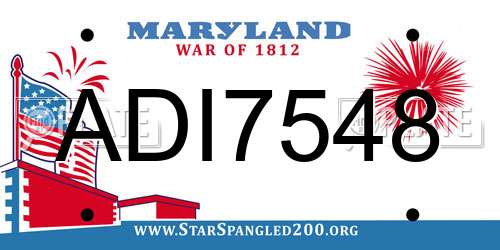 ADI7548 Maryland License Plate