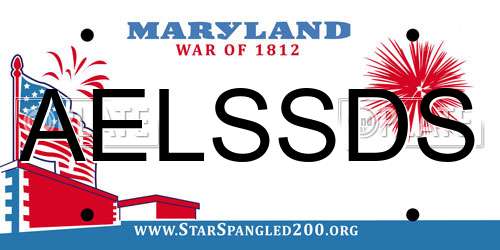 AELSSDS Maryland License Plate