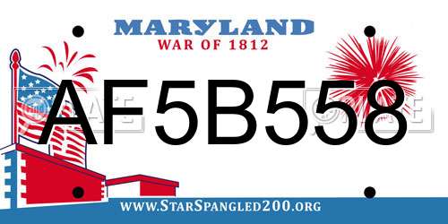 AF5B558 Maryland License Plate