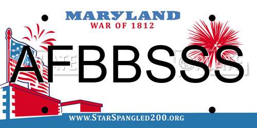 AFBBSSS Maryland License Plate