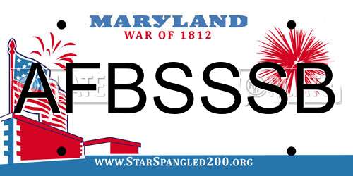 AFBSSSB Maryland License Plate