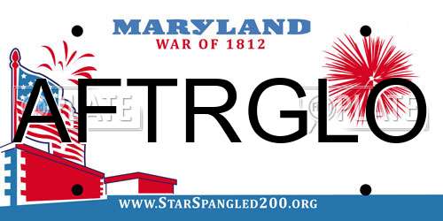 AFTRGLO Maryland License Plate