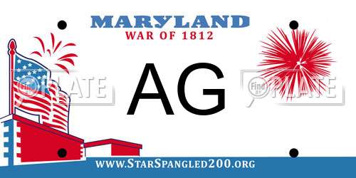 AG Maryland License Plate
