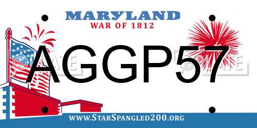 AGGP57 Maryland License Plate