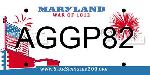 AGGP82 Maryland License Plate