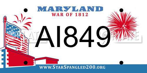 AI849 Maryland License Plate