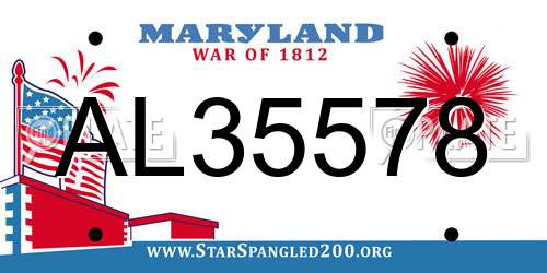 AL35578 Maryland License Plate