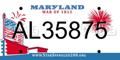 AL35875 Maryland License Plate
