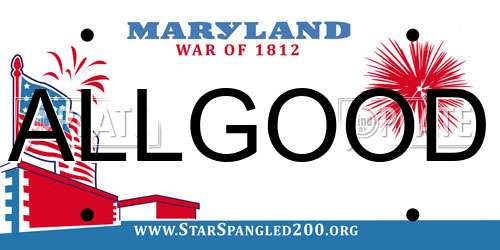 ALLGOOD Maryland License Plate