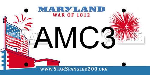 AMC3 Maryland License Plate