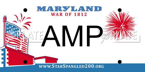 AMP Maryland License Plate