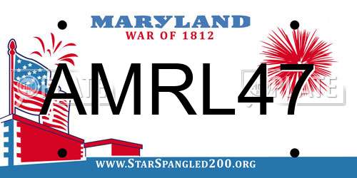 AMRL47 Maryland License Plate