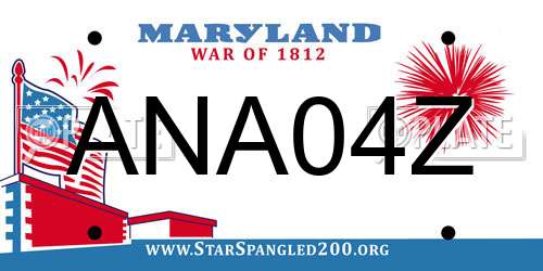 ANA04Z Maryland License Plate