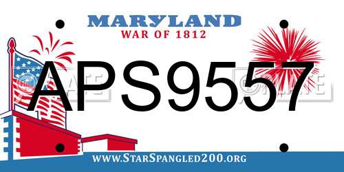 APS9557 Maryland License Plate