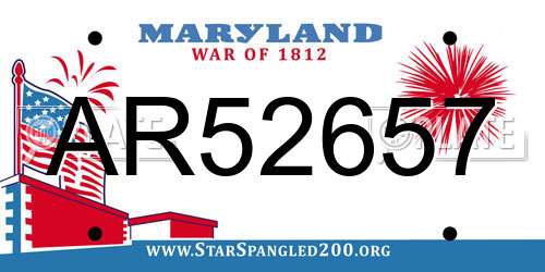 AR52657 Maryland License Plate