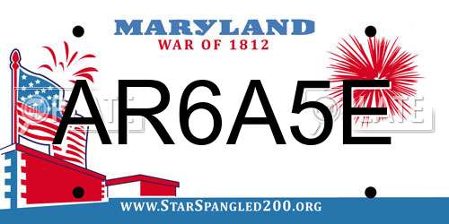 AR6A5E Maryland License Plate