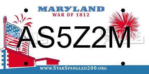 AS5Z2M Maryland License Plate