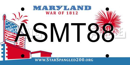 ASMT88 Maryland License Plate