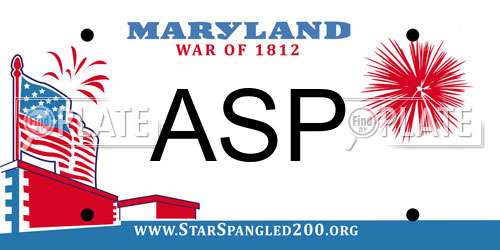 ASP Maryland License Plate