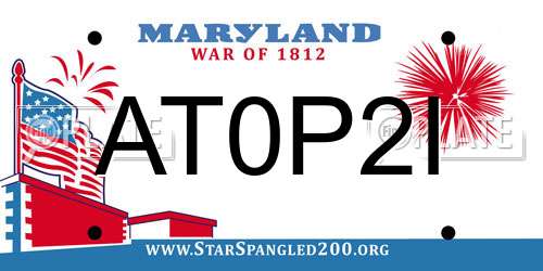 AT0P2I Maryland License Plate