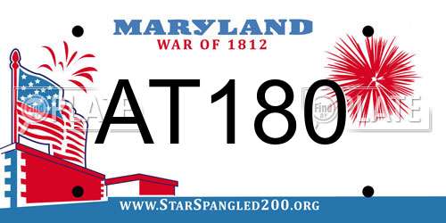 AT180 Maryland License Plate