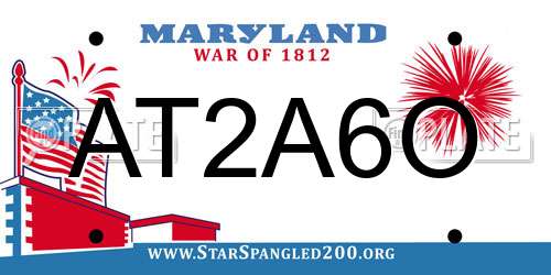 AT2A6O Maryland License Plate