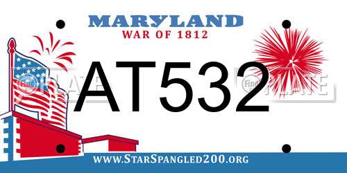 AT532 Maryland License Plate