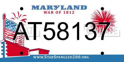 AT58137 Maryland License Plate