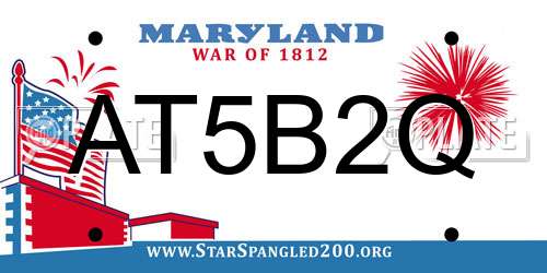AT5B2Q Maryland License Plate