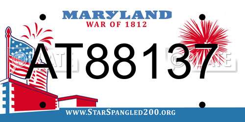 AT88137 Maryland License Plate