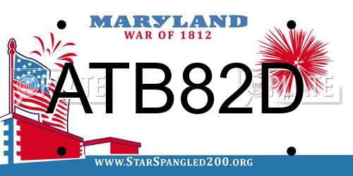 ATB82D Maryland License Plate