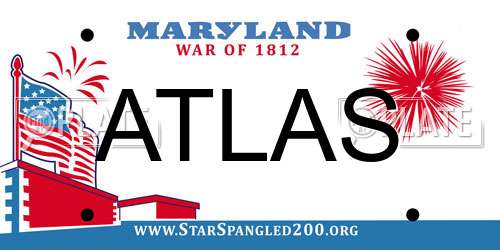 ATLAS Maryland License Plate