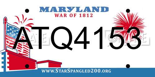 ATQ4153 Maryland License Plate