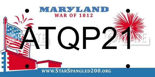 ATQP21 Maryland License Plate