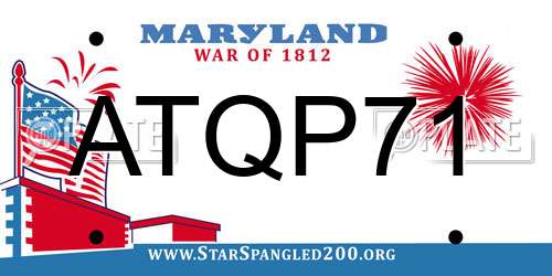 ATQP71 Maryland License Plate
