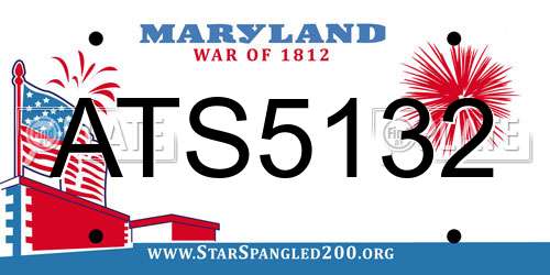 ATS5132 Maryland License Plate