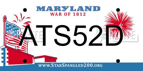 ATS52D Maryland License Plate