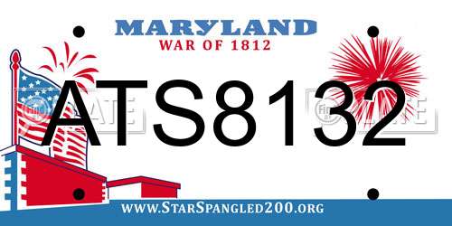 ATS8132 Maryland License Plate