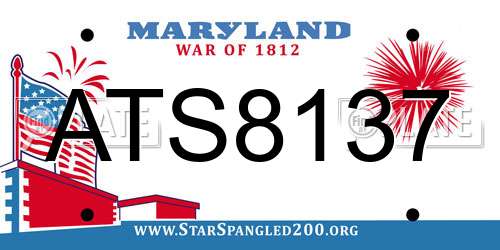 ATS8137 Maryland License Plate
