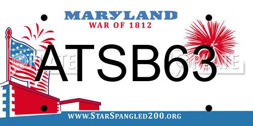 ATSB63 Maryland License Plate