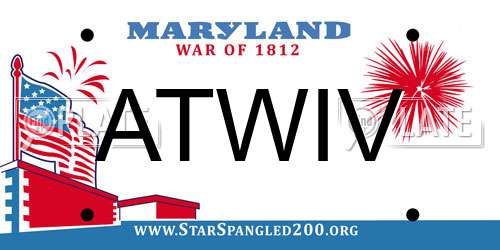 ATWIV Maryland License Plate