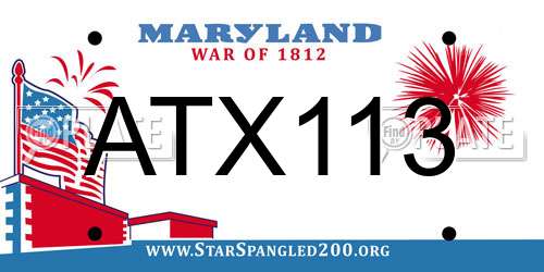 ATX113 Maryland License Plate