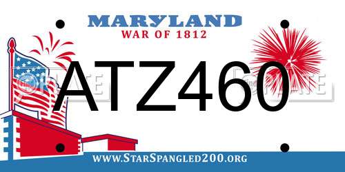 ATZ460 Maryland License Plate