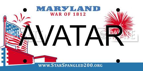 AVATAR Maryland License Plate