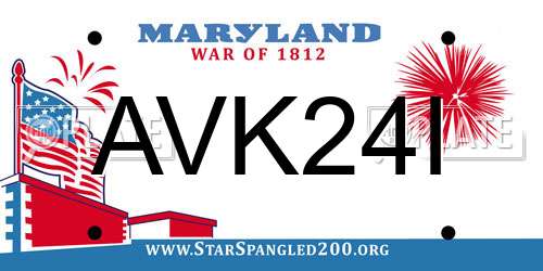 AVK24I Maryland License Plate