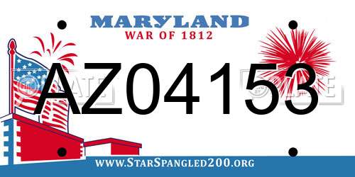 AZ04153 Maryland License Plate