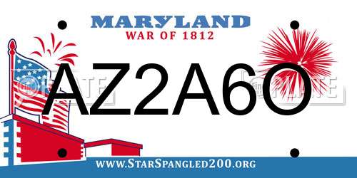AZ2A6O Maryland License Plate