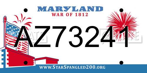 AZ73241 Maryland License Plate