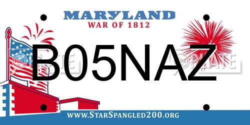 B05NAZ Maryland License Plate